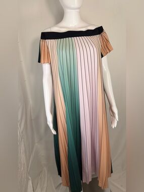 Ted Baker London Fernee Off Shoulder Pleated Midi Dress Size 3 (US 8)